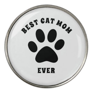 Best Cat Mom Ever Custom Text Personalized Golf Ball Marker