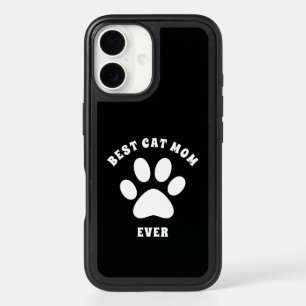 Best Cat Mom Ever Custom Text Personalized iPhone 16 Case