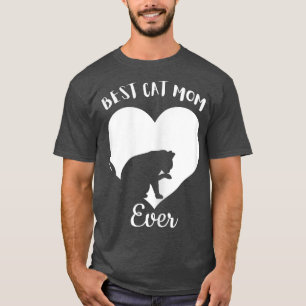 Best Cat Mom Ever Cute Black Cats Vintage White He T-Shirt