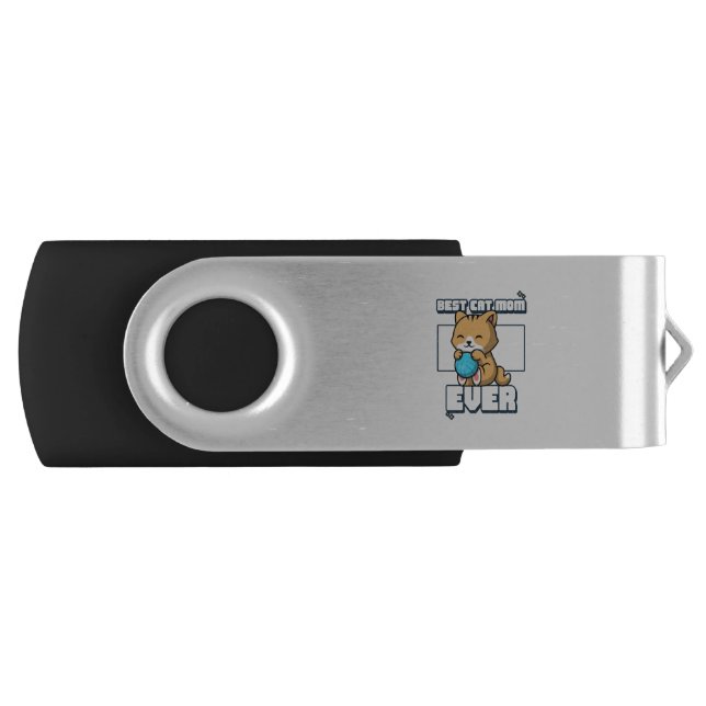 Best Cat Mom Ever Flash Drive (Front)
