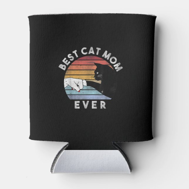 Best Cat Mom Ever | Funny Cat Mom Gift Can Cooler (Front)