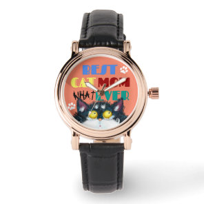 Best Cat Mom Ever grumpy cat funny text cartoon Watch