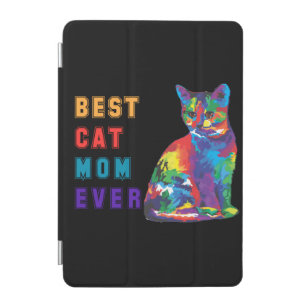 Best Cat Mom Ever Happy Colorful Cat Lover  iPad Mini Cover