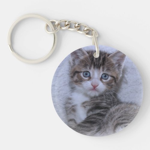 Best Cat Mom Ever Kitten Photo Keychain