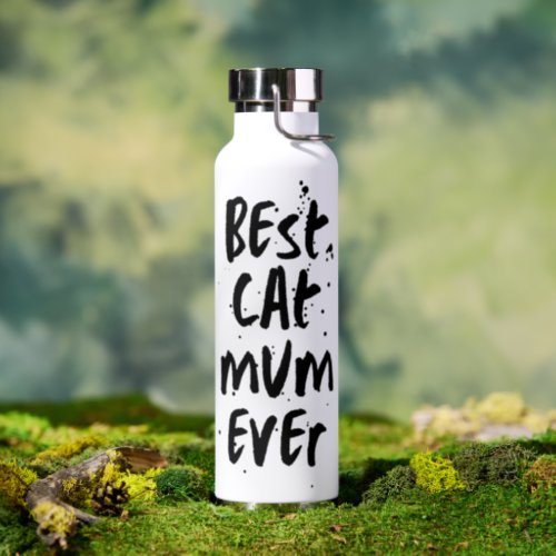 Best cat Mom Ever Modern Simple Trendy Cute  Water Bottle