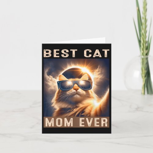 Best Cat Mom Ever Mothers Day Gift Mother Cat Art  Card