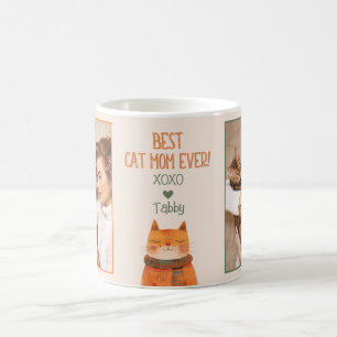 Best Cat Mom Ever Mother's Day Pet Photo  Coffee Mug