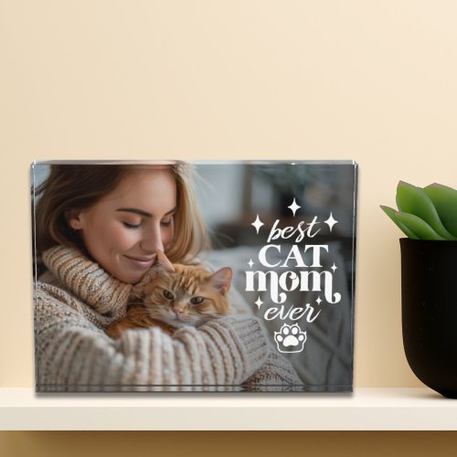 Best CAT mom ever mothers day Photo Block