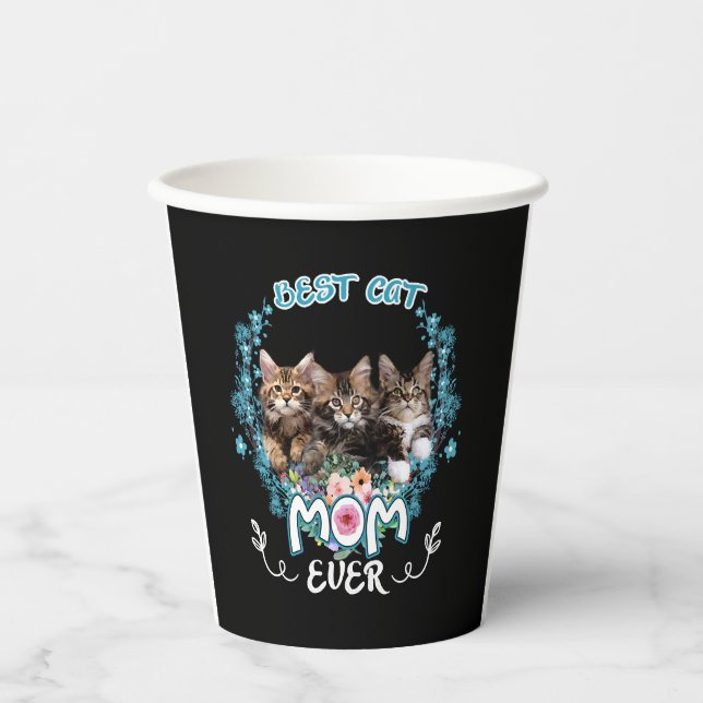 Best Cat Mom Ever     Paper Cups (Front)