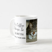Best Cat Mom Ever Personalized Photo Coffee Mug (Front Left)