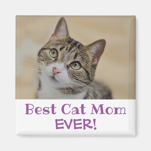 Best Cat Mom Ever Photo Magnet (Front)
