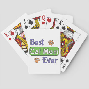 Best Cat Mom Ever Poker Cards