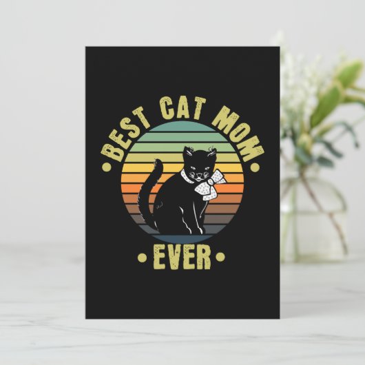 Best Cat Mom Ever Retro | Gifts for Cat Mom (Standing Front)