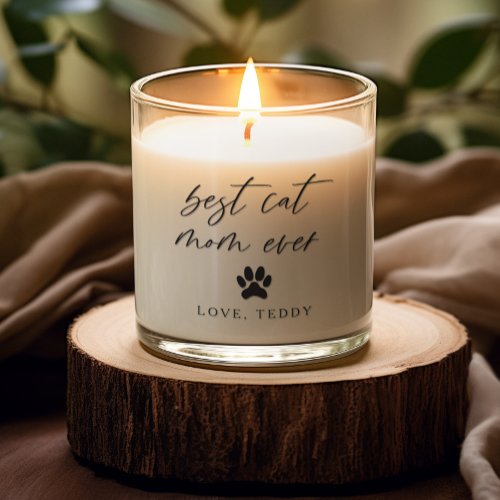 best cat mom ever script scented candle