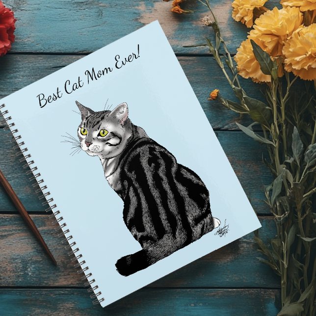 Best Cat Mom Ever Silver Tabby Mother's Day Planner (Creator Uploaded)