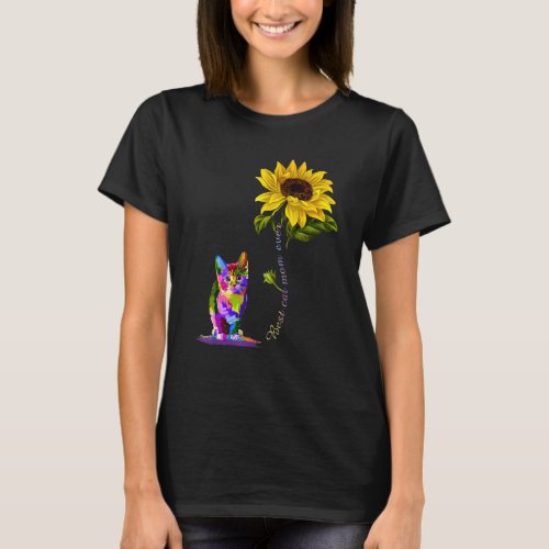 Best Cat Mom Ever Sunflower Mothers Day 1 T_Shirt