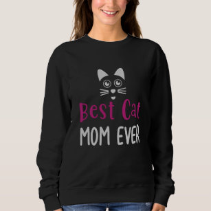 Vizor Womens Cat Mom AF Off Shoulder Tops Sweatshirts Funny Cat Meme for Moms of Cats 