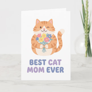 Best Cat Mom Ever Tabby Cat Graphic Card