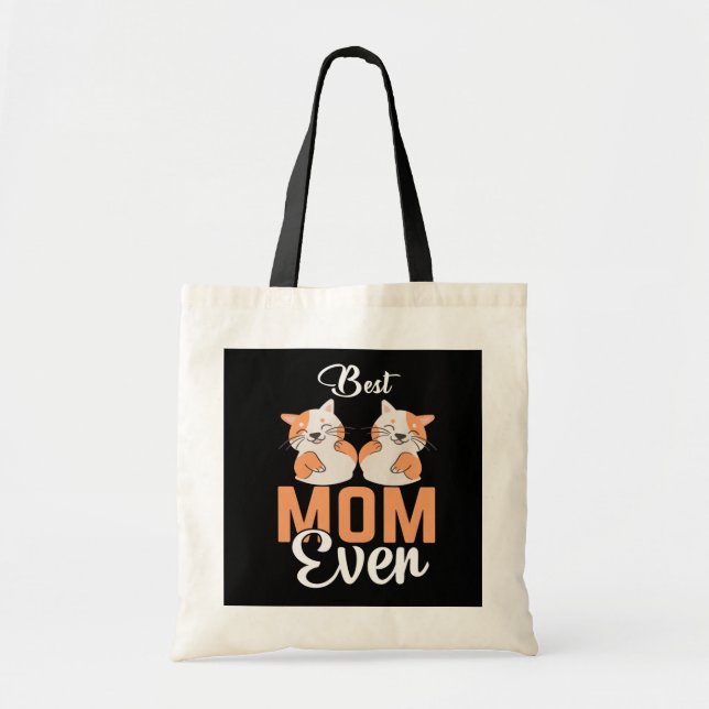 BEST CAT MOM EVER TOTE BAG (Front)