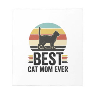 Best Cat Mom Ever Vintage Black Cat Retro Design_1 Notepad