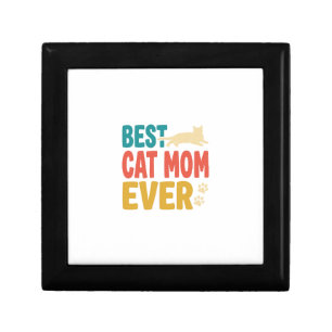 Best Cat Mom Ever Vintage Cat Lover Design_1 Gift Box