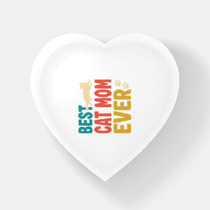 Best Cat Mom Ever Vintage Cat Lover Design_1 Paperweight