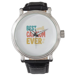 Best Cat Mom Ever Vintage Cat Lover Design_1 Watch
