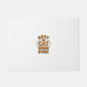 Best Cat Mom Ever Vintage Engraving Design_1 Doormat