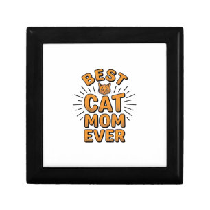 Best Cat Mom Ever Vintage Engraving Design_1 Gift Box