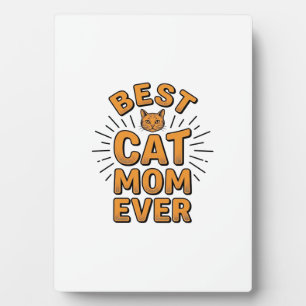 Best Cat Mom Ever Vintage Engraving Design_1 Plaque