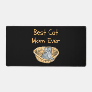 Best Cat Mom Ever Women Cat Lovers Moms Mothers Desk Mat