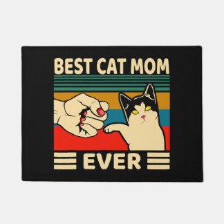 Best Cat Mom Ever Women Vintage Bump Fit Doormat