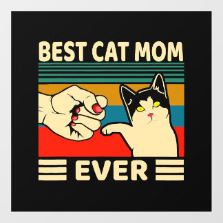 Best Cat Mom Ever Women Vintage Bump Fit Floor Decals