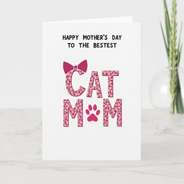 Best Cat Mom Illustration Card (Front)