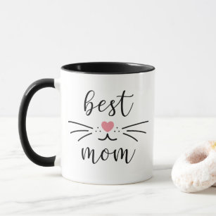 Best Cat Mom Kitty Face Mug