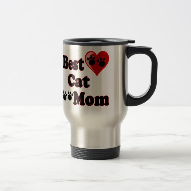 Best Cat Mom Merchandise for Mother's Travel Mug (Right)