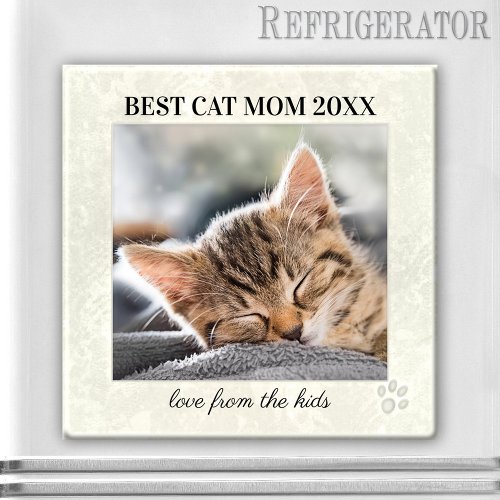 Best Cat Mom Mothers Day Photo Magnet