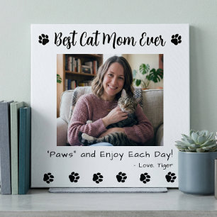 Best Cat Mom Paws Pet Photo Acrylic Print
