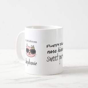 Best Cat Mom Personalized Name Coffee Mug