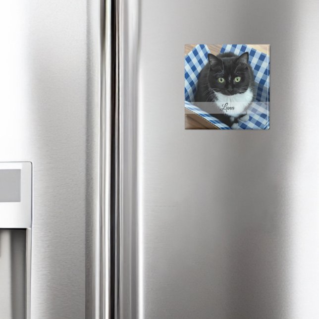 Best Cat Mom Pet Photo & Name Magnet (Creator Uploaded)