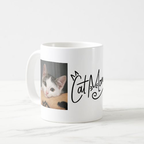 Best Cat Mom Photo Coffee Mug