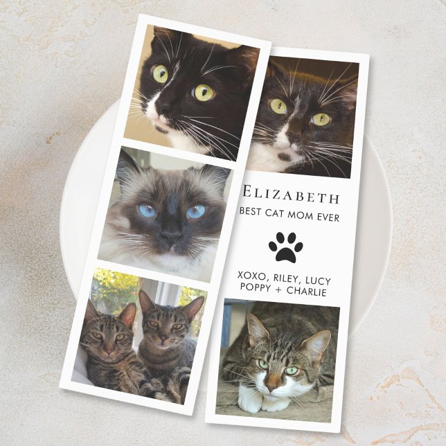 Best Cat Mom Photo Collage Bookmarks (Creator Uploaded)