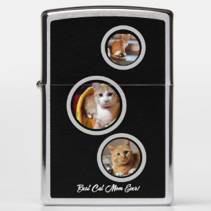 Best Cat Mom Photos Customize Zippo Lighter