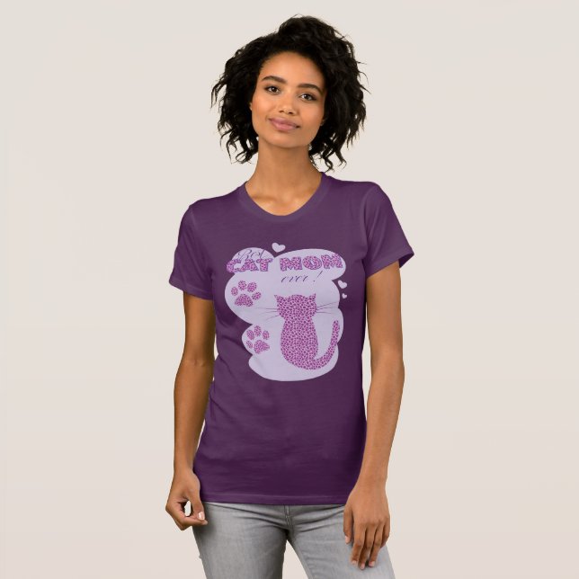Best Cat Mom Purple T-Shirt (Front Full)