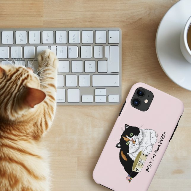 Best Cat Mom Spoiled Calico Mother’s Day Pink Case-Mate iPhone Case (Creator Uploaded)