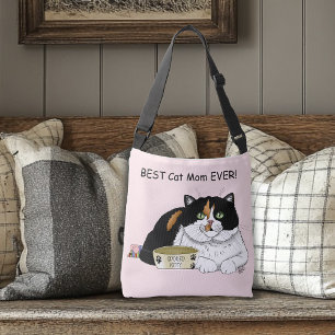 Best Cat Mom Spoiled Calico Mother’s Day Pink Crossbody Bag
