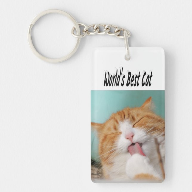 Best Cat Photo    Keychain (Front)