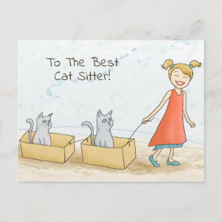 Best Cat Sitter Postcard