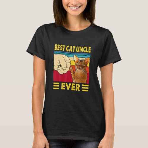 Best Cat Uncle Ever Vintage Bump Fit Father S Day  T_Shirt
