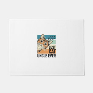 Best Cat Uncle Ever Vintage Cat Lover Design_1 Doormat